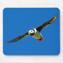 Flying Puffin - Look Mum I Can Fly ! mousepads