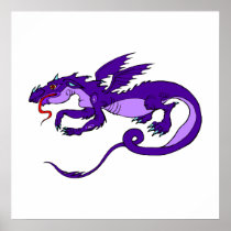 Flying Purple Dragon Posters