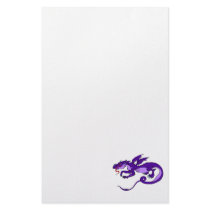 Flying Purple Dragon Personalized Stationery