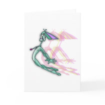 Flying? Rabbit! Greeting Card cards