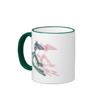 Flying? Rabbit! Ringer Mug mugs