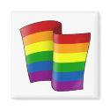 Flying Rainbow Pride Square Magnet by jamieco Flying Rainbow Pride Square Magnet