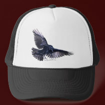 Flying Raven hats by RavenSpiritPrints Flying Raven hats