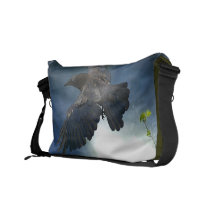 Flying Raven & Waterfall Nature Design Commuter Bags