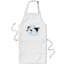 Flying Razorbill, alternate w/ clouds Aprons