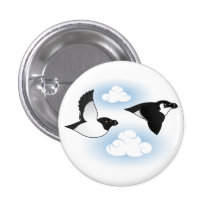 Flying Razorbill, alternate w/ clouds Buttons