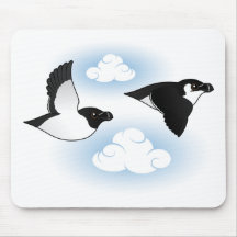 Flying Razorbill, alternate w/ clouds Mouse Pads