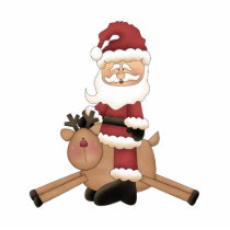 flying reindeer santa claus photo sculptures
