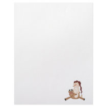 flying reindeer santa snowman letterhead