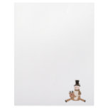 flying reindeer snowman letterhead template