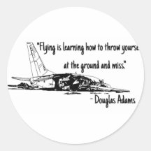 Flying Round Stickers