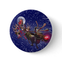 Flying Santa Claus & Rudolph, Red Nosed Reindeer buttons by KahunaLuna Flying Santa Claus & Rudolph, Red Nosed Reindeer buttons