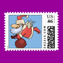 Flying Santa Small Stamp stamps