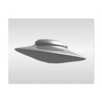 Flying Saucer - Black and White Post Cards