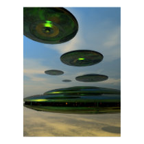 Flying Saucer Fleet Poster posters