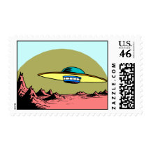 Flying Saucer Postage Stamp