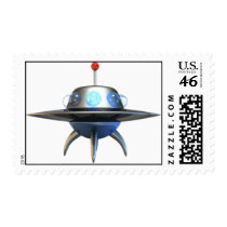 Flying Saucer Postage Stamps