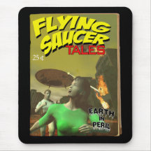 Flying Saucer Tales Fake Pulp Cover Mousepad