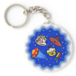 Flying Saucers &amp; Desserts Key Chain