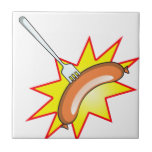 Flying sausage - food fight tile