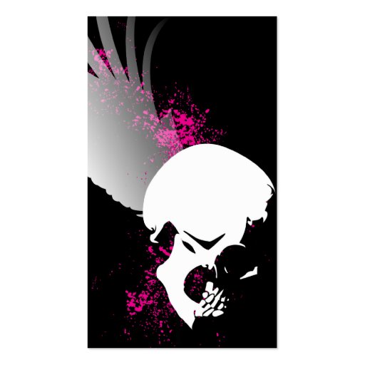 flying skull business card templates (front side)
