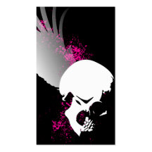flying skull business card templates