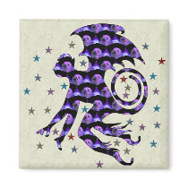 Flying Skull Monkey Fridge Magnet