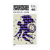 Flying Skull Monkey Postage Stamps