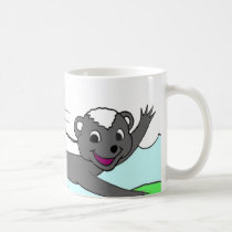 Flying Smiling Skunk mugs