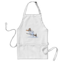 Flying Snowman aprons