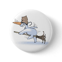 Flying Snowman buttons