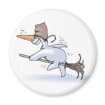 Flying Snowman magnets