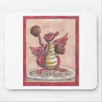 Flying Spaghetti Dragon mousepads