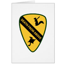 Flying Squirrel First Air Cavalry Insignia Greeting Cards