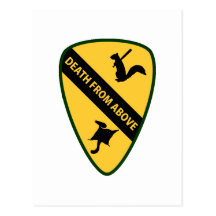 Flying Squirrel First Air Cavalry Insignia Postcard
