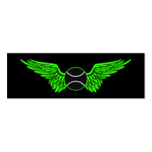 flying tennis ball business card