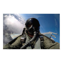 Flying The F-16C Fighting Falcon Cockpit View posters