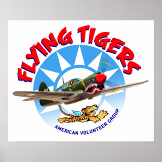 tigers flying posters poster