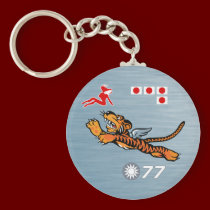 Flying Tigers WWII Nose Art keychains