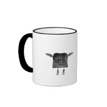 flying toast coffee mug