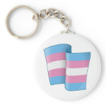 Flying Trans Pride Keychain