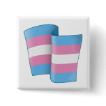Flying Trans Pride Square Button