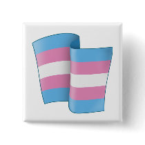Flying Trans Pride Square Button