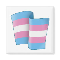 Flying Trans Pride Square Magnet