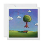Flying tree art unique travel adventures painting personalized announcement
