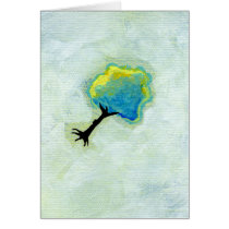 Flying tree floating fun minimalist modern art cards