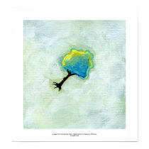 Flying tree floating fun minimalist modern art posters