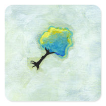 Flying tree floating fun minimalist modern art stickers