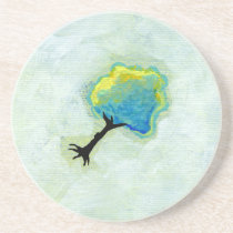 Flying tree floating fun travel adventure painting coasters
