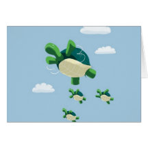 Flying turtle cards